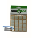 SECOTEC Filzgleiter selbstklebend eckig braun 22X22 mm SB-16