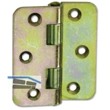 Spezialscharnier 76 x 66 mm, Stahl gelb passiviert