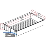 NINKA HSA Einhngeschale mit Reling, 249,4 x 78 x 440, KB 300, alugrau