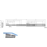 ACCURIDE 5321 Kugelkfigfhrung - berauszug, L 600 mm Stahl chromatiert