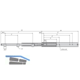 ACCURIDE 5517 Kugelkfigfhrung - berauszug, L 450 mm Stahl chromatiert