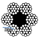 Drahtseil DIN 3055 10 mm 6x19 Litzen + 1 FE verzinkt