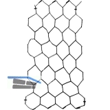 H+S Sechseckgeflecht verzinkt MW 13 mm, Breite 1000 mm 1 Rolle=50 Meter