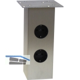 Barkonsole Jumbo \&quote;Power Station\&quote;, Höhe 230 mm, Aluminium Edelstahl Effekt