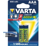 VARTA Batterie Longlife Akku HR03/AAA 1.2V 800 mAh (2 St)