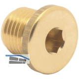 Druckluft Blindstopfen mit AG 1/4\&quote; aus Messing