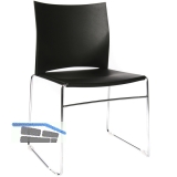 TOPSTAR Web-Chair Besucherstuhl, Sitz/ Rckenlehne KS schwarz, Gestell verchr.