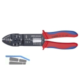 KNIPEX Crimpzange fr Kabelschuhe und Steckverbinder Lnge 240 mm