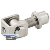 Anschweiband verstellbar, Typ D, Edelstahl M 12