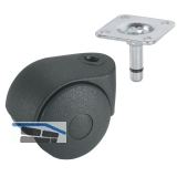 Doppelrolle 50 mm Kunststoff-schwarz