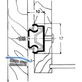 Kugelkfigfhrung - Teilauszug, Schienenlnge 215 mm