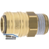 Euro Druckluft Kupplung aus Messing mit Auengewinde 1/2\&quote;