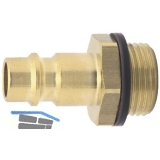 Euro Druckluft Stecknippel aus Messing mit Auengewinde 1/2\&quote;