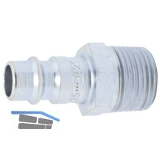 Euro Druckluft Stecknippel aus Stahl mit Auengewinde 1/2\&quote;
