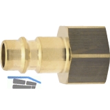 Euro Druckluft Stecknippel aus Messing mit Innengewinde 1/2\&quote;
