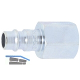 Euro Druckluft Stecknippel aus Stahl mit Innengewinde 1/2\&quote;