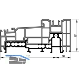 GU Thermostep 164 Grundkrper Bodenschwelle, L=4000 mm, Alu silber eloxiert