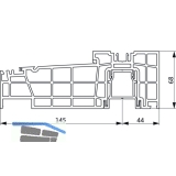 GU Thermostep 204 Grundkrper Bodenschwelle, L=4000 mm, Alu silber eloxiert