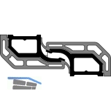 GU-937/934 HS Mittelstosicherung ,Flgelabstand 25-29 mm, L=2400 mm, grau