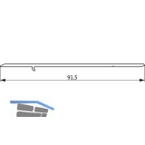 GU Thermostep 204 Trittschwelle P1950, L=1500 mm, Alu silber eloxiert