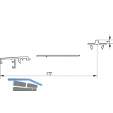 GU Thermostep 204 Trittschwellen-Set 5/177, L=5000 mm, IV78, Alu silber