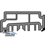 GU Thermostep/Timberstep Aufsatzschiene P1634, L=3350 mm, Kunststoff grau