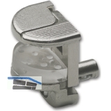 Glasbodentrger Alfa Stop zum Stecken, Bohr  5 mm, vernickelt