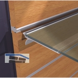 Wall Sys Glastablartrger W12, Lnge 50 mm, Aluminium natur eloxiert