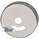 GRUNDMANN WC-Rosette  50 mm, m. Sichtschlitz u.Anschraubtrger \&quote;U\&quote;, EdSt. matt