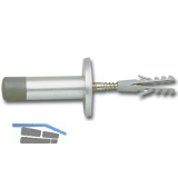 Wandtrpuffer  - WG, 120 mm, mit Gummikappe, silber eloxiert