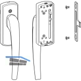 HAUTAU ATRIUM HKS Drehgriff 202 AG, fr Aufsatzgetriebe, links, silber eloxiert