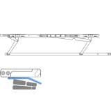 HAUTAU ATRIUM SP komfort Gleitscheren-Set, FFB 1251-1650 mm, links