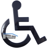 Symbol Rollstuhl selbstklebend, 135 x 150 mm, Nylon tiefschwarz