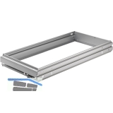 HETTICH SYSTEMA TOP 2000 Hngeregistratur-Rahmen, 1 x A4 + R, KB 600mm, Alu-F.