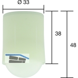 Kugelrolle 3  33 mm, Tiefe 38 mm, Kunststoff wei