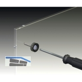 Glaspunkthalter Mini, 20 mm,6 - 8 mm Glas,Kunststoff transparent/Kappe Edelstahl