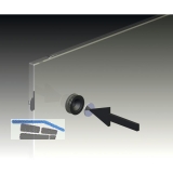 Glaspunkthalter Mini, 20 mm,6 - 8 mm Glas,Kunststoff transparent/Kappe Edelstahl
