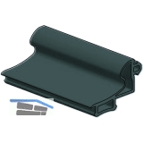 Dichtung 41AL-EPDM-B, fr Zargenprofil Glasstrke 8 & 10 mm, Kunststoff schwarz