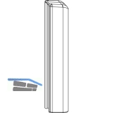 MACO Abdeckung Ecklagerbänder PVC, silber (360233)