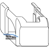 MACO Abdeckung kurz Ecklager AS/DT/PVC, braun F5 (42195)