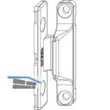 MACO Anpressverschluss, Flgel- und Rahmenteil Holz, wei (206585)