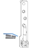 MACO Ecklager 180 kg PVC, 12/20 mm, Tragezapfen 9 mm, silber, rechts (211869)