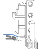 MACO Ecklager DT, 12/18 mm, links, 130 kg, silber (52704)