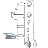 MACO Ecklager DT, 12/18 mm, links, 130 kg, silber (52704)