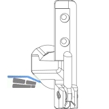 MACO Ecklager TO, 4/15 mm, links, 130 kg, silber (55413)