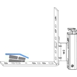 MACO Ecklagerband AS mit V, 12/18- 9 mm, rechts, 120 kg, silber (54698)