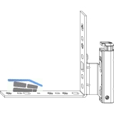 MACO Ecklagerband DT mit V,  4/18-13 mm, links, silber (207871)