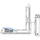 MACO Ecklagerband DT mit V, 12/18-13 mm, links, mit Unterlage, silber (209595)