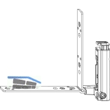 MACO Falzecklagerband TO mit V, 4/18-9 mm, links, 130 kg, silber (55240)