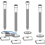 MACO Fiber-Therm Eckverbinder-Befestigungsset oben, Stahl verzinkt (101340)